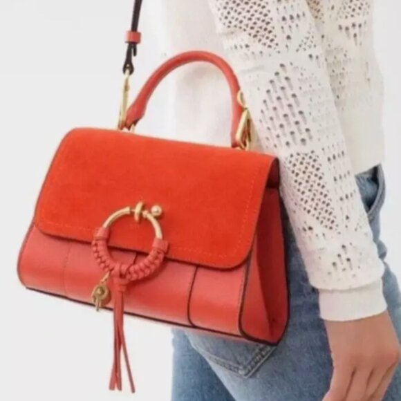NWT! See by Chloe Orange Joan Bag Gipsy Rust NEW Removable Strap Crossbody Purse - Picture 4 of 16